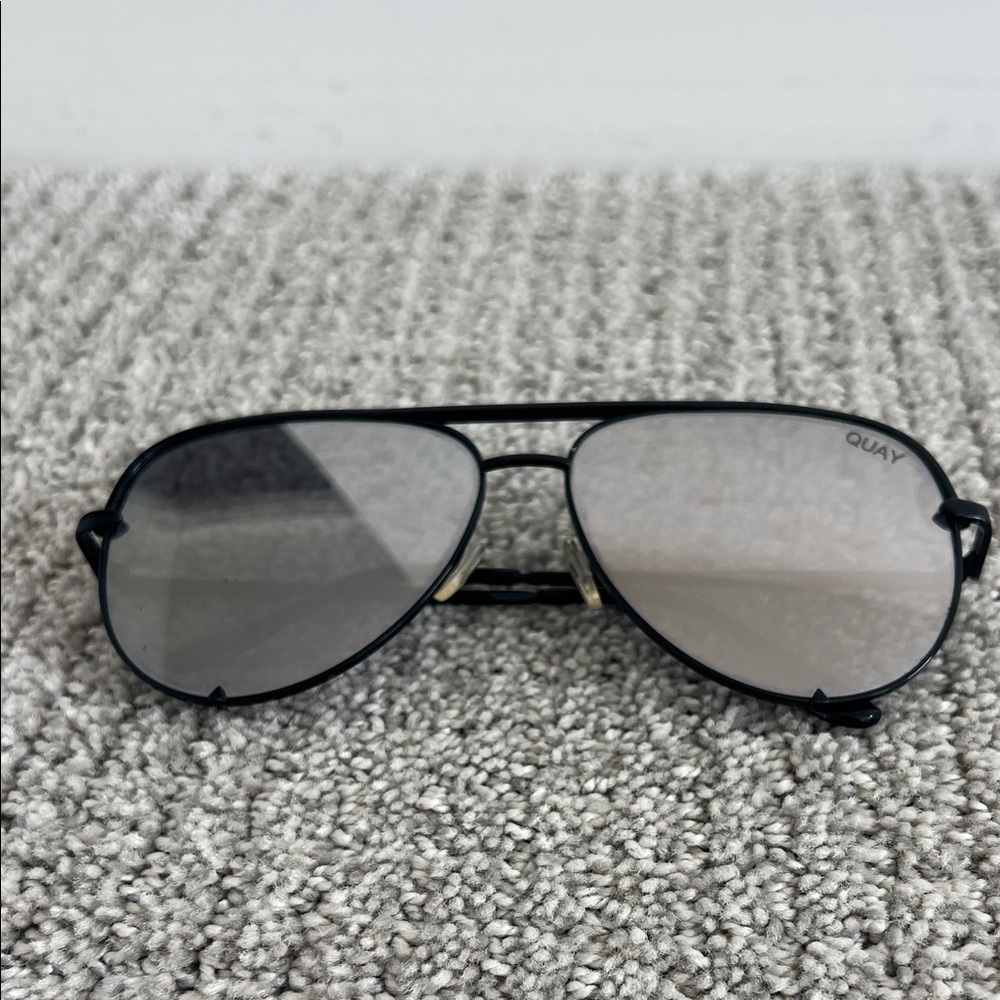 Quay Australia Black Aviator Shades